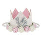 Golden Swallow 1/2 Birthday Crown Baby Girl Flower Tiara Headband Birthday Party Hairband