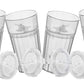 Reflo Smart Cup (Clear 4-Pack) Open Training Cup, Toddler Cup, No Suction 6Oz, 360 Control-Flow, Usa Made Premium High-Impact Pl