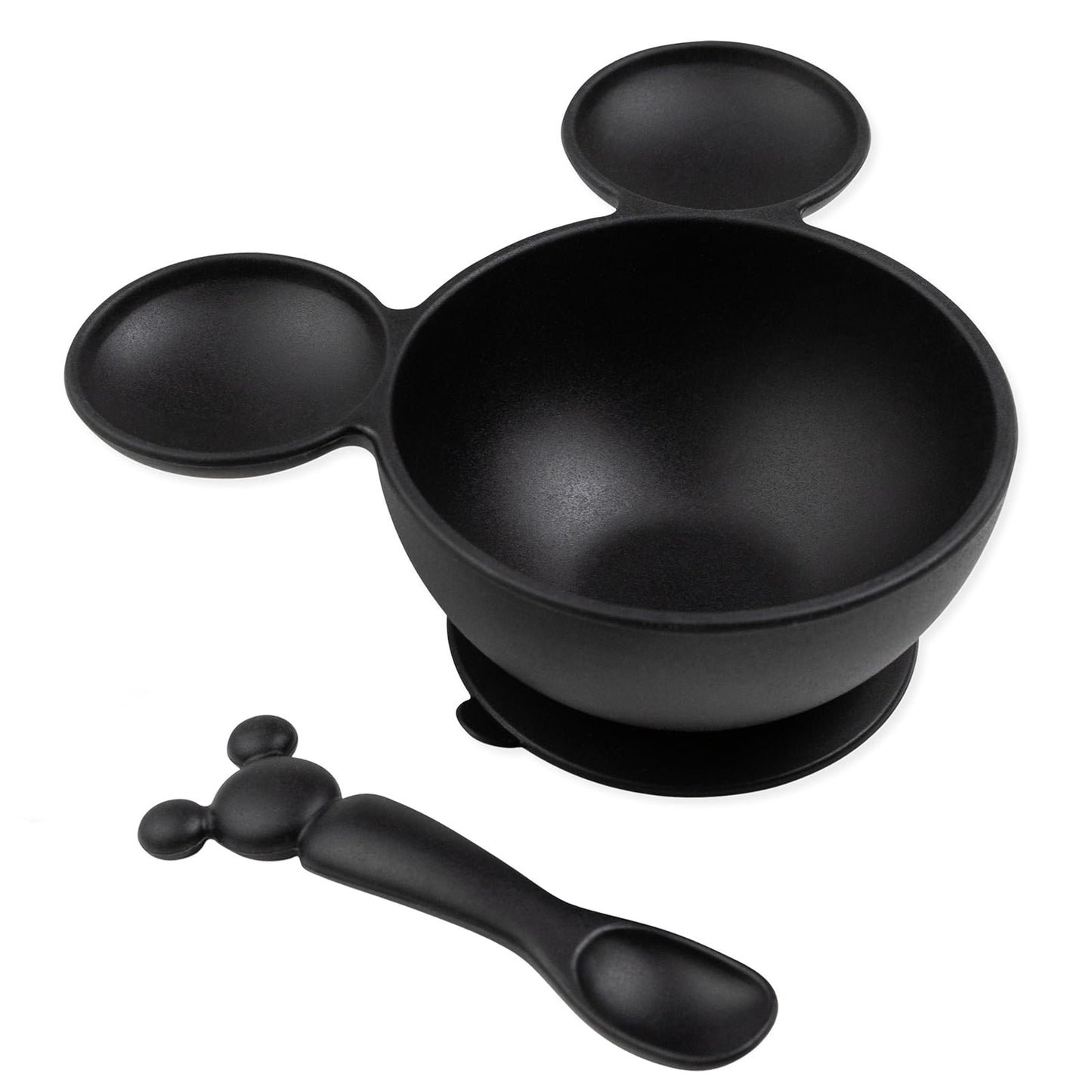 Bumkins Disney Baby Bowl, Silicone Feeding Set with Suction for Baby and Toddler, Includes Spoon and Lid, First Feeding Set, Ess