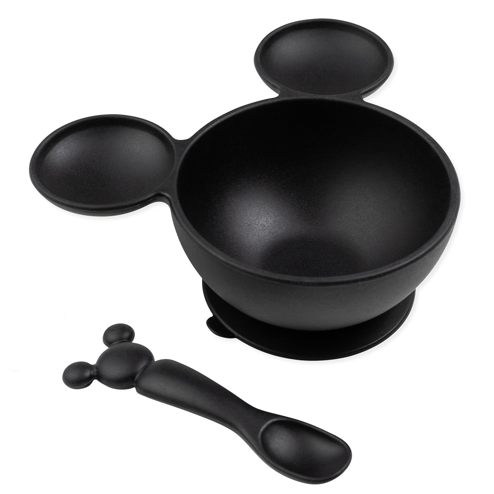 Bumkins Disney Baby Bowl, Silicone Feeding Set with Suction for Baby and Toddler, Includes Spoon and Lid, First Feeding Set, Ess