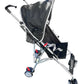 AmorosO Single Umbrella Stroller | Lightweight, Travel-Ready Stroller with EVA Wheels & Sun Protection | Black/White