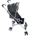 AmorosO Single Umbrella Stroller | Lightweight, Travel-Ready Stroller with EVA Wheels & Sun Protection | Black/White