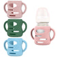 Frezonika 3 Pack Silicone Sleeves Compatible with Dr Brown Wide-Neck Glass Baby Bottles 5OZ/150mL, 100% Silicone Handles for Sip