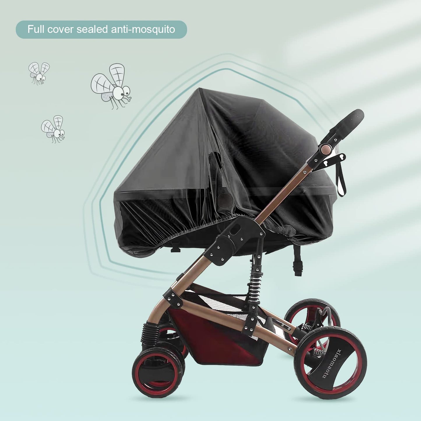 Itoda Mesh Baby Stroller Sun Shades Universal Breathable Travel Walking Outdoor See Through Beach Parasol Elastic Windproof Prot
