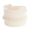 Cherrynow Small Woven Storage Baskets Cotton Rope Decorative Hamper For Diaper, Blankets, Magazine And Keys, Cute Tassel Nursery