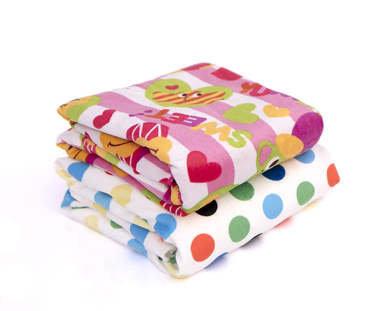 Uber World Baby Newborn (012 Months) Double Layered Blankets Flannel Fleece Pack of 2