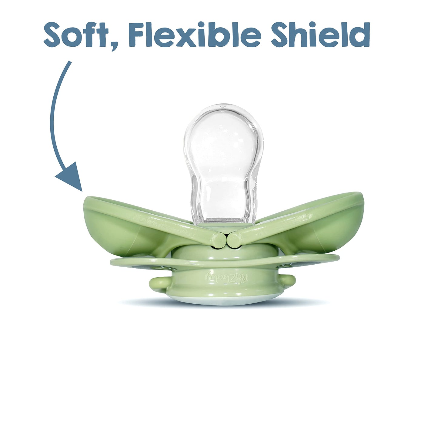 Razbaby Keep-It-Kleen Baby Pacifier 2-Pack Closes When Dropped - Bpa-Free Silicone Orthodontic Nipple, Ideal For Travel, Nipple