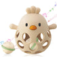 2-in-1 Baby Teething Toy, Easy Grasp Rattle & Teether Toy for Babies Over 3 Months, 100% Food Grade Silicone, 6-12 Month Baby Te