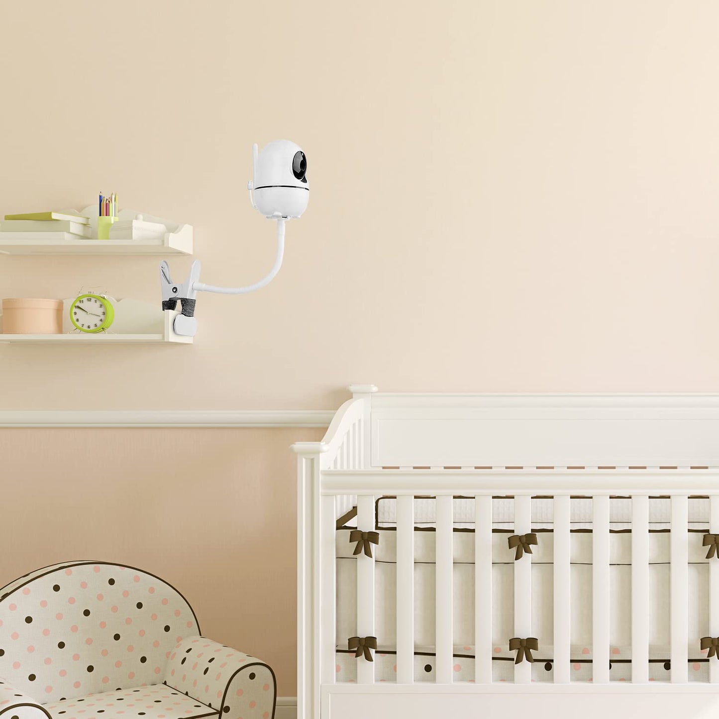 Flexible Baby Monitor Mount Compatible With Hellobaby Hb65/Hb6550/Hb6558/Hb66/Hb248,Anmeate Sm935E/Sm650 Baby Monitor,Baby Camer