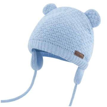 Duoyeree Kids Baby Hat Soft Warm Cable Knit Beanie Toddler Girl Fall Winter Hats(Aqua Blue,6-12 Months)