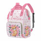 M Yescustom Customized Pink Crown Diaper Bag With Name Christmas Gift For Mom, Custom Cute Fox On Pink Roses Mommy Nursing Daypa