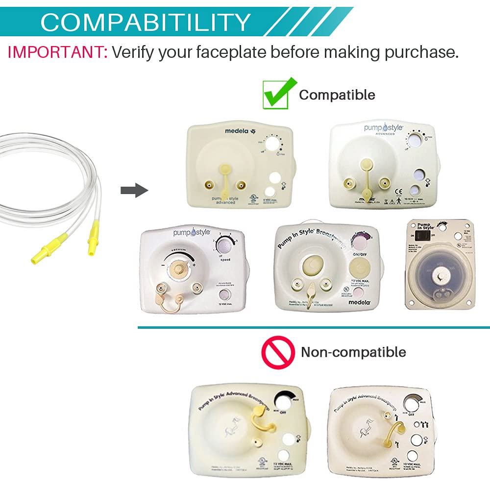 Pump In Style Tubing X4, Spare And Replacement Tubing For Medela Pump In Style Advanced Breast Pump - Bpa Free (4 Pc)