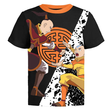 Avatar The Last Airbender Graphic T-Shirts 3 Pack For Boys 6 Wh/Bk/Tq Ss