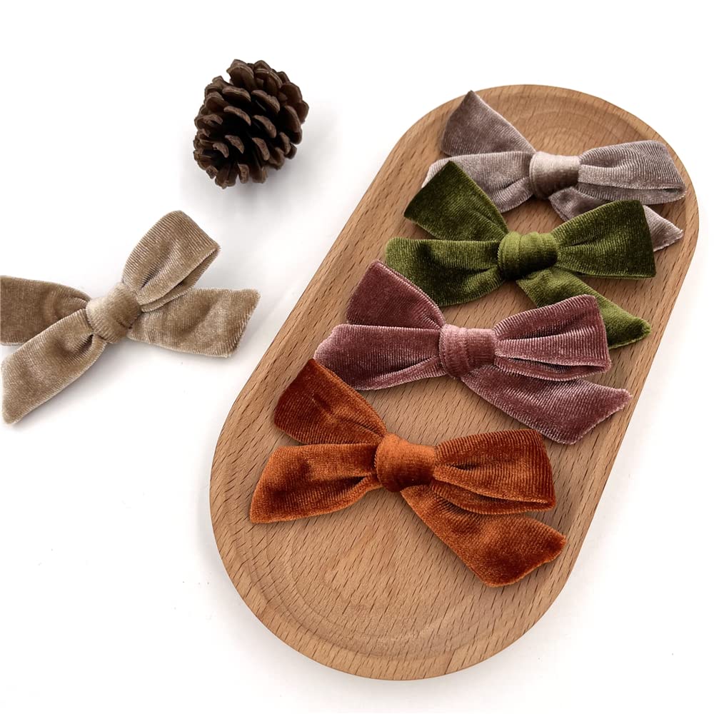 Velvet Bow Hair Clips Barrettes For Baby Girl Velvet Hair Bows Alligator Clip Accessories For Toddler Kids Little Girl Teens Wom