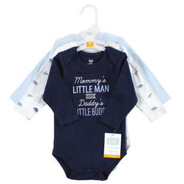 Hudson Baby Unisex Baby Cotton Long-Sleeve Bodysuits Newest Family Member, 3-6 Months