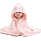 VISGOGO Baby Bath Towel Cute Animal Absorbent Hooded Towel with Ears Soft Bathrobe Blanket for Toddlers Newborn Shower Gifts (Pi