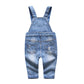 Kidscool Space Baby & Little Boys/Girls Blue & Black Denim Overalls,Blue,12-18 Months