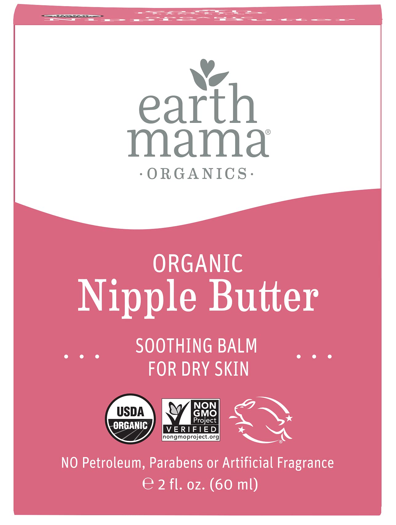 Earth Mama Organic Nipple Butter Breastfeeding Cream, Lanolin-Free, Safe For Nursing & Dry Skin, Non-Gmo Project Verified, 2 Fl