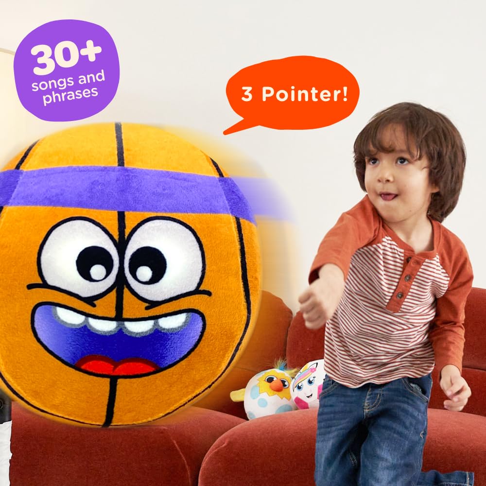 Move2Play, Hilariously Interactive Toy Basketball with Music and Sound Effects, Ball for Toddlers, Birthday Gift for Boys and Gi