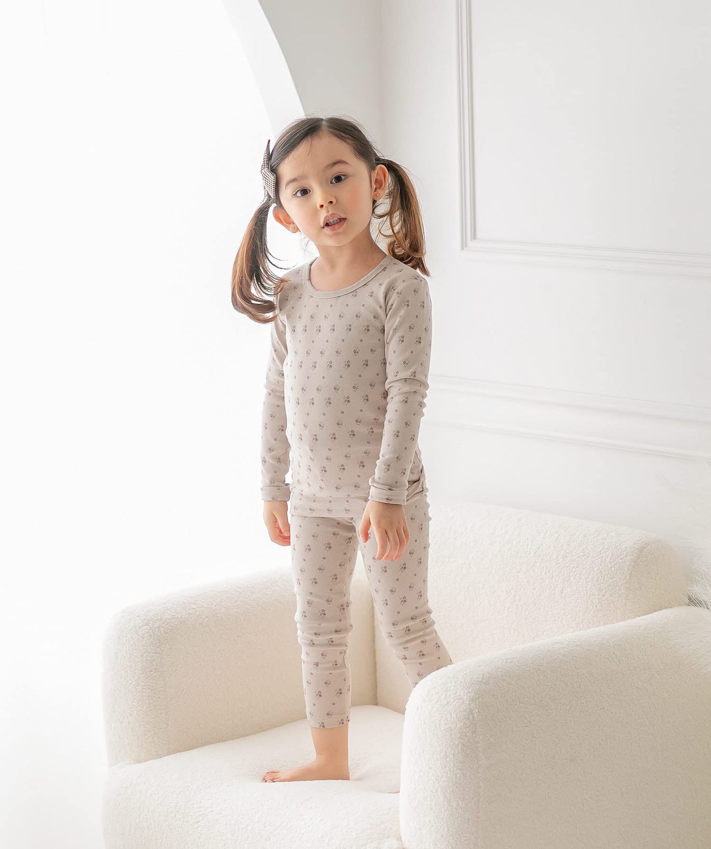 Avauma Baby Boys Girls Pajama Set 6M-7T Kids Cute Toddler Snug Fit Pattern Design Pjs Cotton Sleepwear Flower Pattern (Violet.Be