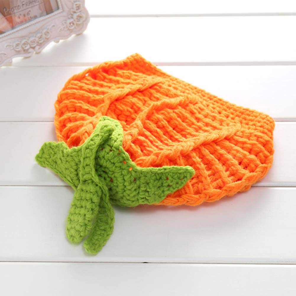 Halloween Pumpkin Knit Hat Unisex Toddler Crochet Hat Baby Cute Costume