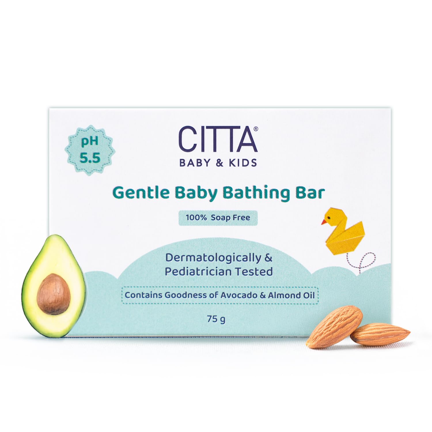 Citta Bathing Bar For Babies & Kids | SoapFree, No Tears | Dermatologist Approved Ph Balanced Wash For Sensitive Skin | Gentle 
