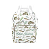 Custom Diaper Bag Backpack for Women, Personalized Name Nursing Mommy Daypack, Diaper Bag for Girls Boys, New Mom Gifts (Fish)