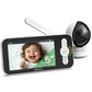 Leviewlity Video Baby Monitor With Camera No Wifi, 5' 1080P Hd Screen With 5000Mah 30Hr Battery & 1100Ft Range, 8X Zoom, Infrar
