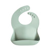 mushie Silicone Baby Bib | Adjustable Fit Waterproof Bibs (Cambridge Blue)