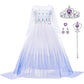 Itvti Girls Princess Costumes Halloween Carnival Cosplay Birthday Party Dress White, 6-7 Years (Label 140)