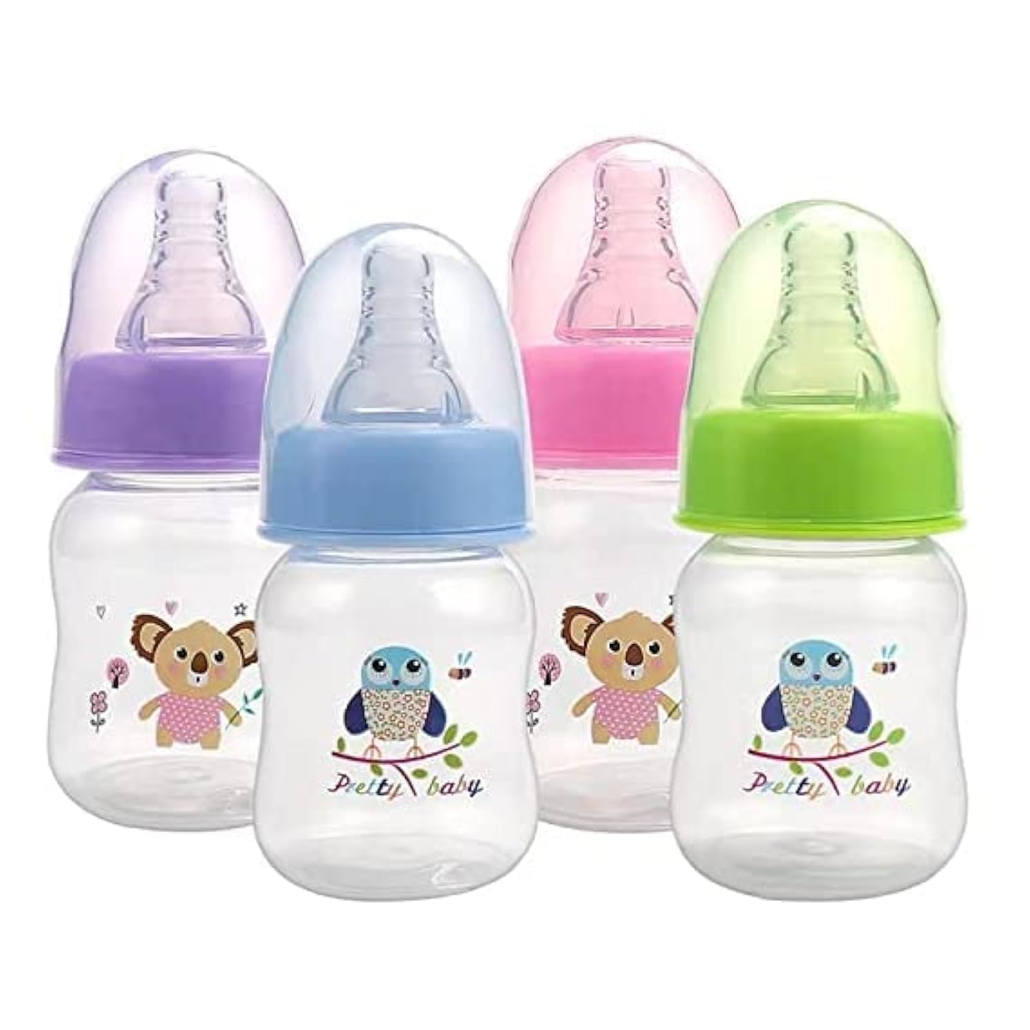 4-Pack Anti-Colic Baby Bottles For Newborns, 2Oz (60Ml) | Bpa-Free, Breastfeeding Transition, Vented For Gas & Colic Relief | Id
