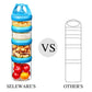 Seleware Portable Stackable Food Storage Containers For Snacks Formula Powder And Drinks Twist Lock System Airtight Leak-Proof B