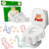 Dinosaur Disposable Toilet Seat Cover For Kids 20 Pack, Extra Large, Waterproof & Individually Wrapped, Toddler Toilet Cover For