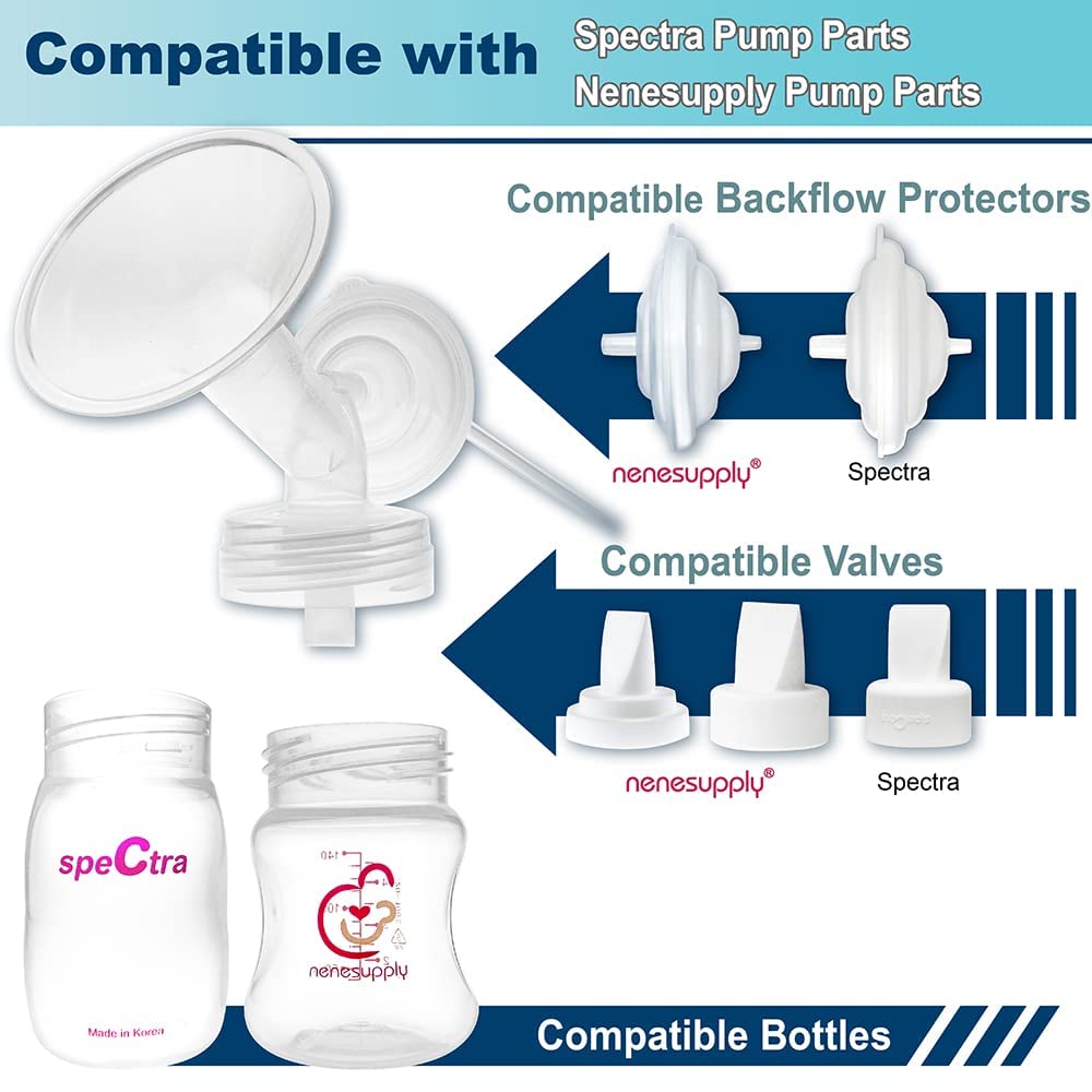 Nenesupply 19Mm Flange And Duckbil Valves Compatible With Spectra S1 S2 9 Plus Synergy Gold Breastpump Compatible With Spectra P