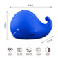 caaocho Pure Natural Rubber Bath Toy - Kala The Whale Baby Toy - Hole Free Bath Toys, BPA Free Bath Toys for Infants, without Ho