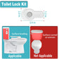 2025 New Baby Toilet Lock Kit,Kid Toilet Seat Attachment,Toilet Flush Lock, Kid'S Bathroom Safety Products For Child Proofing,Ba