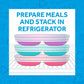 Re-Play Made in USA 7 Deep Walled Divided Plates for Kids, Set of 3 With 3 Lids - Reusable 3 Compartment Plates, Dishwasher and