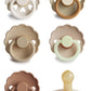FRIGG Natural Rubber Baby Pacifier 6-Pack Cinnamon Charm | Made in Denmark | BPA-Free (0-6 Months)