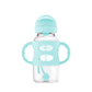 Dr. Brown'S Milestones Wide-Neck Sippy Straw Bottle With 100% Silicone Handles And Weighted Straw, 9 Oz/270 Ml, Green, 6M+