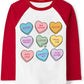 Little Girl T-Shirt Valentines Day Heart Shirt Inspiration Words Tops Long Sleeve Toddler Baby Baseball Tees 6 Years