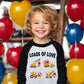 Boys Valentine'S Day Shirt Loads Of Love Vehicles Truck Tops Little Kids Raglan Black Sleeve Heart T-Shirt 7 Years