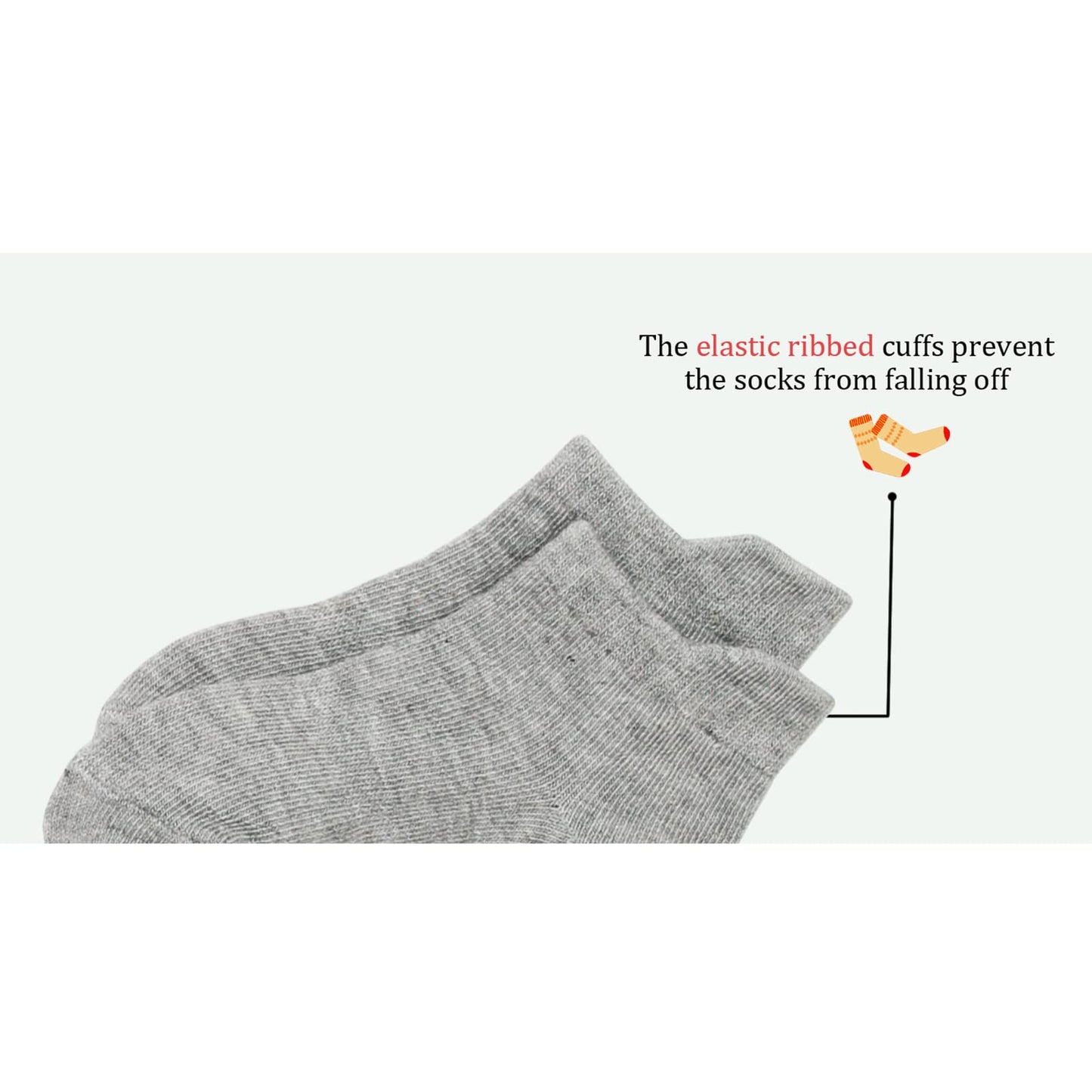 Qiyiendian 6 Pairs Non Slip Cozy Warm Ankle/Low Cut Socks With Grips For Baby Infant Toddler Kids Boys Girls(5-E Grey,6-12 Month