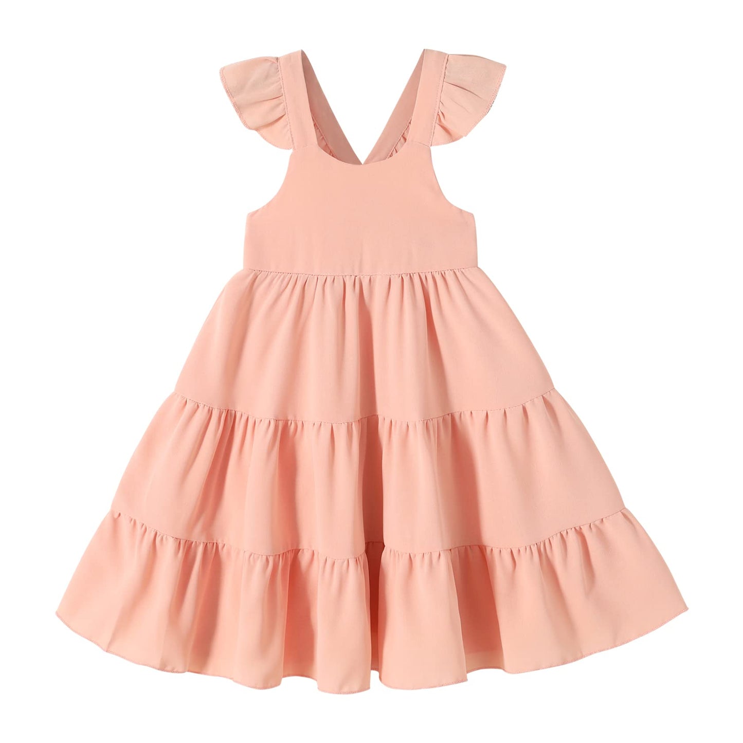 Younger Tree Toddler Girl Baby Sleeveless Dresses Smocking Casual Dress (18-24 Months, Pink)