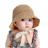 Little Girls Floppy Foldable Packable Wide Brim Summer Sun Hats Beach Straw Hat Baby Photography Straw Hats Khaki