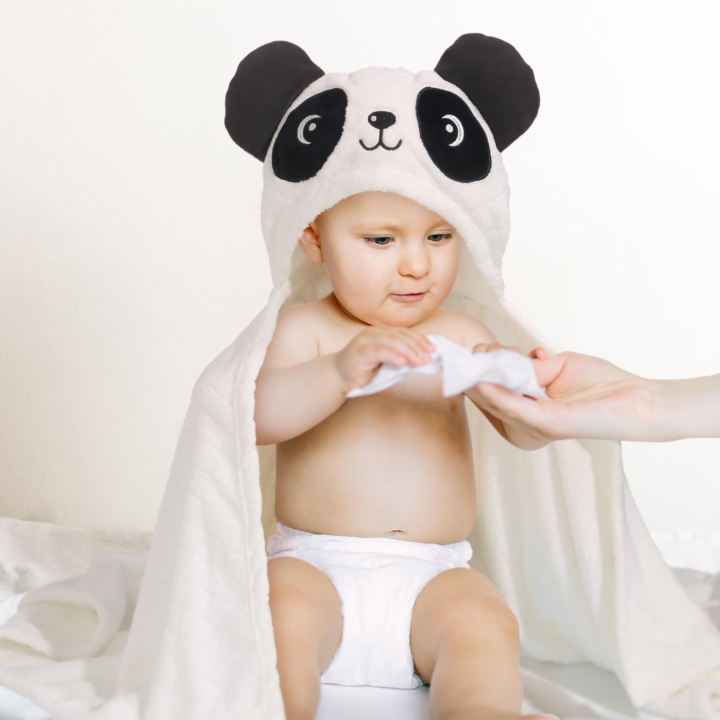 Wodhoy Toddler Bath Towels Age 1-2, Soft Absorbent Animal Hooded Towel For Kids Girls, 2 Pack 50' X 32' Large Thick Baby Towel