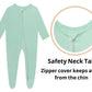 Guisby Rayon Made From Bamboo Baby Footed Pajamas With Mitten Cuffs, Long Sleeve With Dual Zipper Sleepers 3-Pack Newborn