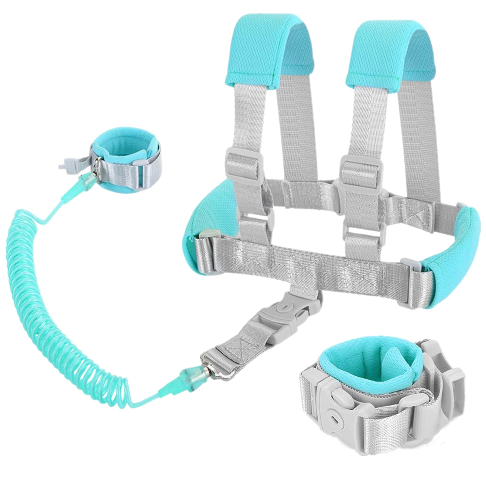 Fzbjayoon 2 In 1 Baby Leash Anti Lost Wrist Link For Toddlers Toddler Harness,Baby Leash,Leash For Toddlers,Wrist Leashes?Green