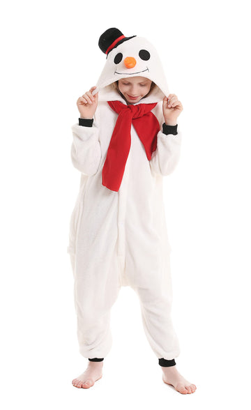 Atoz Onesie For Kids, Animal Pajamas Halloween Cosplay Costume For Girls Boys, Snowman 8-9Y