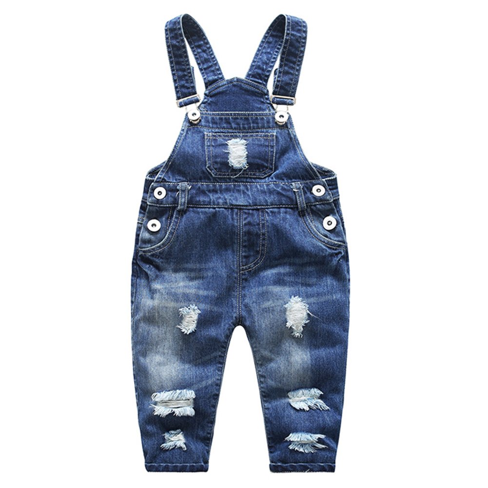 Chumhey Baby & Toddler Boys Jean Overalls Pants Set,Blue,12-18 Months