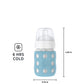Lifefactory 8-Ounce Stainless-Steel Vacuum-Insulated Wide-Neck Baby Bottle With Sippy Nipple, Denim (Ls2251Wde4)